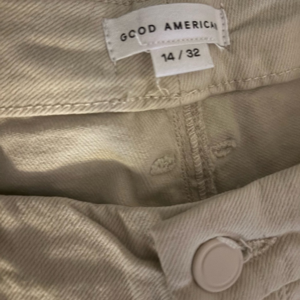 Good American Cream Wide-Leg Jeans - Picture 6 of 6